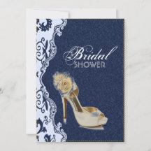 Modernes Denim-Spitzen-Brautparty