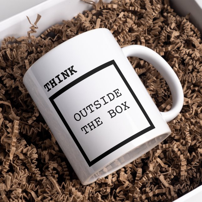 Modernes Denken außerhalb des Buches Black Zitat Tasse (Von Creator hochgeladen)