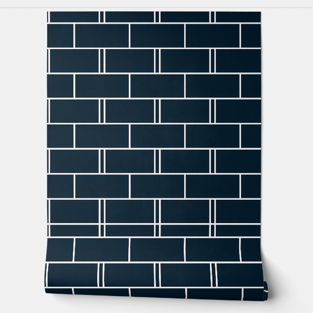 Modernes Design aus dunklem Brick Tapete (Abrollen)