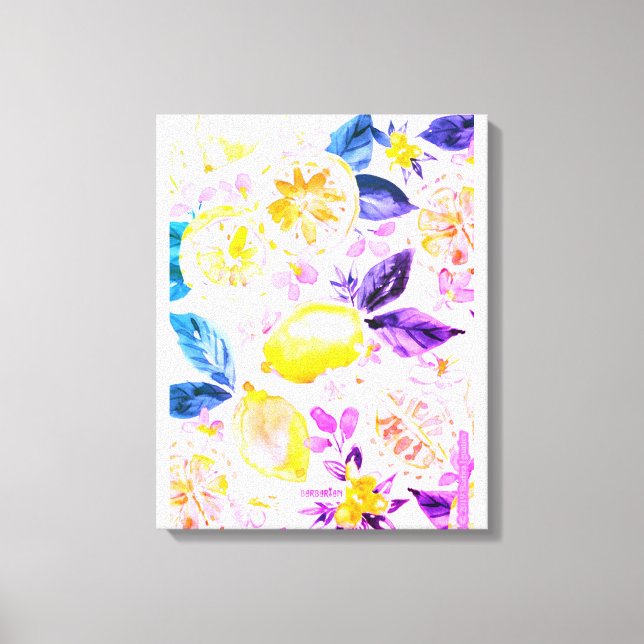 modernes Design aus Limonade, exotisches Design Leinwanddruck (Vorderseite)