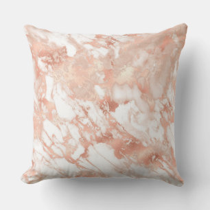 Modernes Design aus weißem und Rose-Gold-Marmor Kissen
