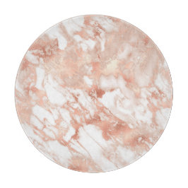 Modernes Design aus weißem und Rose-Gold-Marmor Schneidebrett