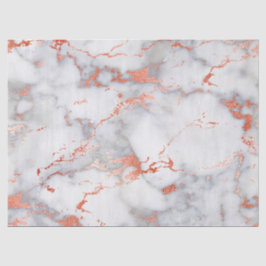 Modernes Design aus weißem und Rose-Gold-Marmor Seidenpapier