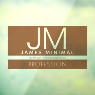 Modernes Design   Braun und Transparent Klar Fensteraufkleber