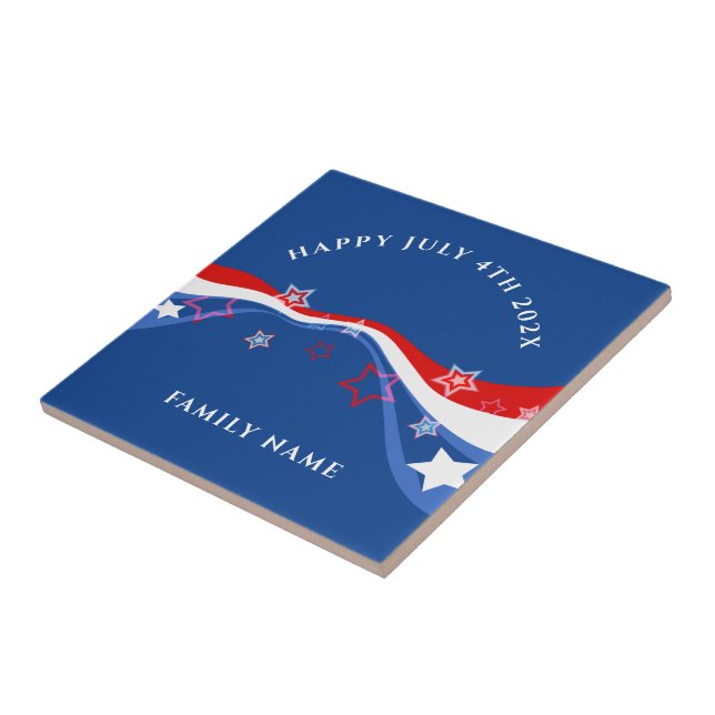 Modernes Design der amerikanischen Flagge Fliese (Seite)