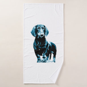 Modernes Design der Dackel Badehandtuch