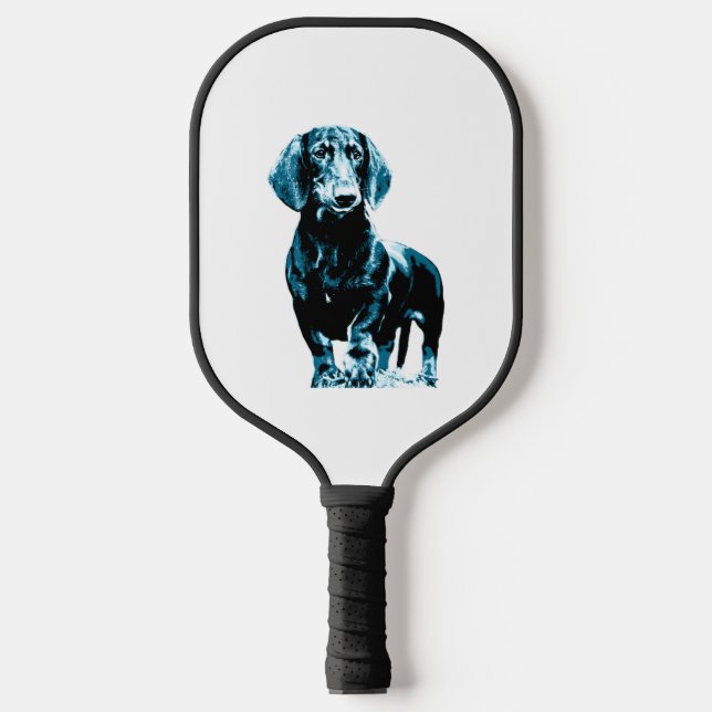 Modernes Design der Dackel Pickleball Schläger (Vorderseite)