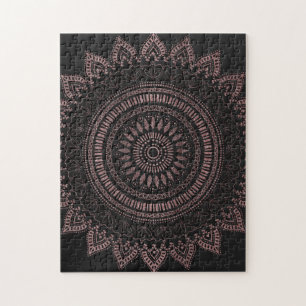 Modernes Design der Rose Mandala Puzzle