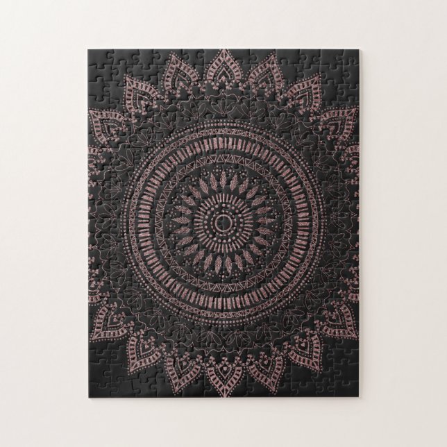 Modernes Design der Rose Mandala Puzzle (Vertikal)