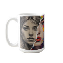Modernes Design der Tasse | Zwei Gesichtshautdesig