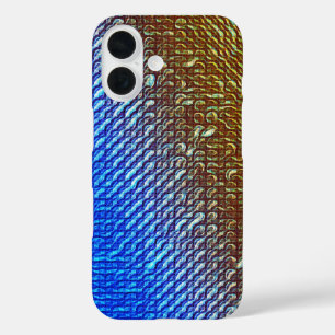 Modernes Design des glatten Rippelmusters iPhone 16 Hülle