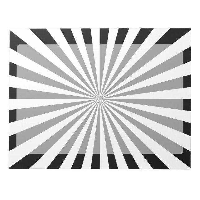 Modernes Design des optischen Burst Spinning Wheel Notizblock (Vorderseite)