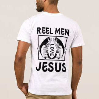Modernes Design des T - Shirt "Reel Men Liebe Jesu