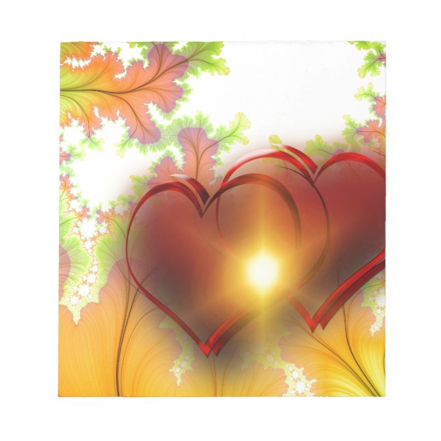 Modernes Design Design Muster Accessoires, Liebe Notizblock (Vorderseite)