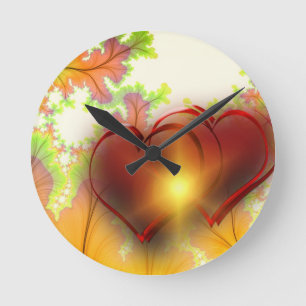 Modernes Design Design Muster Accessoires, Liebe Runde Wanduhr