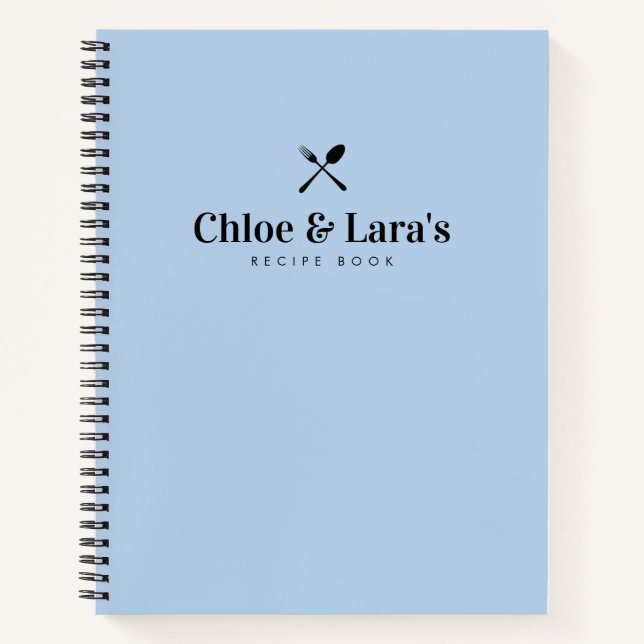 Modernes Design - etwas Blaues Brautparty Rezept Notizbuch (Vorderseite)