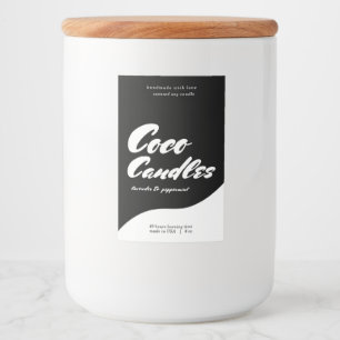 Modernes Design für das Candle Label Lebensmitteletikett