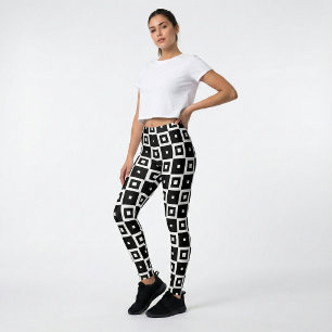 Modernes Design für Schwarz und Weiß Leggings
