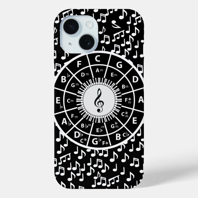 Modernes Design für Schwarz-Weiß-Musik Case-Mate iPhone Hülle (Rückseite)