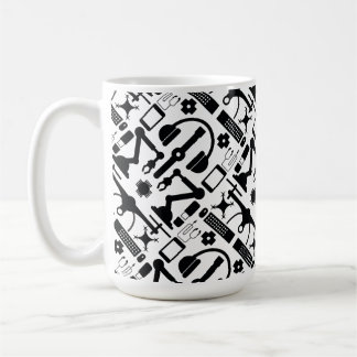 Modernes Design für Schwarz-Weiß-Technologie Kaffeetasse