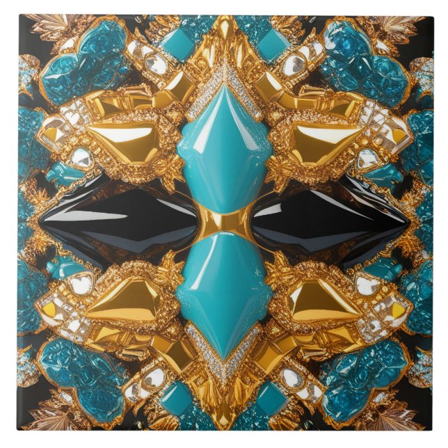 Modernes Design in Bahamas Farben Fliese (Vorderseite)