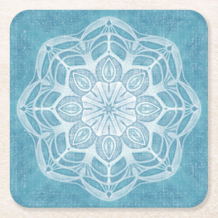 Modernes Design in Blau und Türkis Rechteckiger Pappuntersetzer