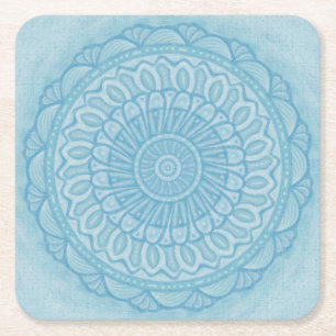 Modernes Design in Blau und Türkis Rechteckiger Pappuntersetzer