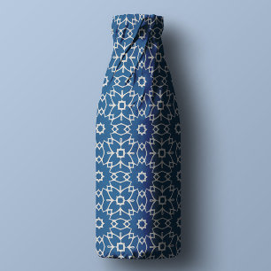 Modernes Design in Weiß und Blau geometrisch Seidenpapier