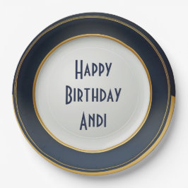 Modernes Design japanischer Keramiken in Blau und  Pappteller