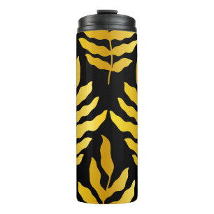 Modernes Design mit Blätter. Tropische Blätter aus Thermosbecher