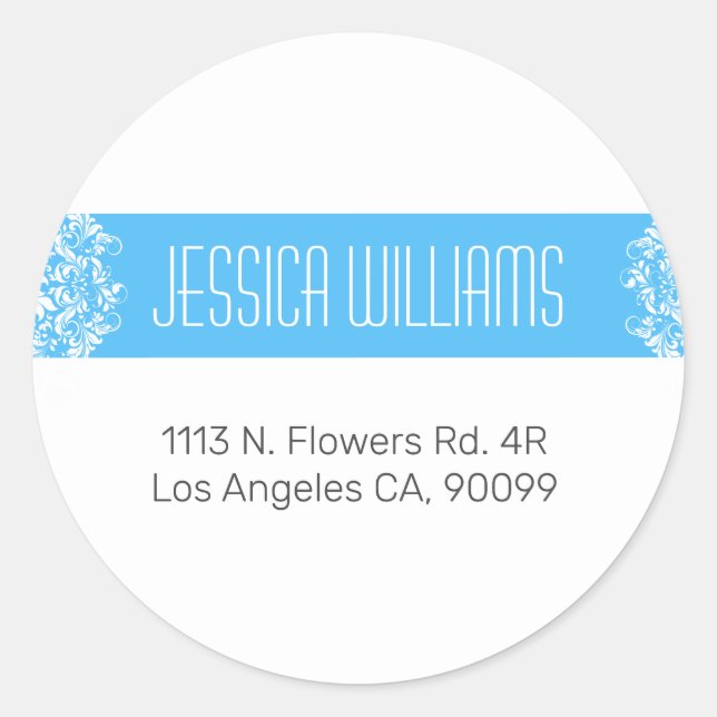 Modernes Design mit Vintagem Akzent Runder Aufkleber (Vorderseite)