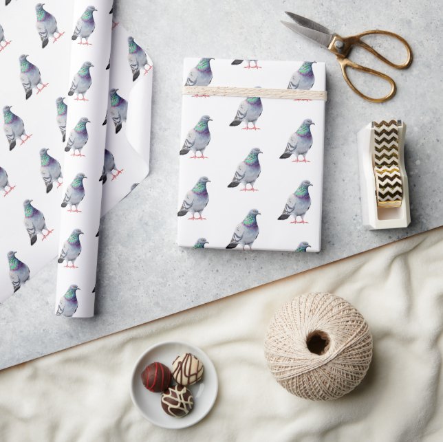 Modernes Design-Muster für Pigeon Geschenkpapier (Kunsthandwerk)