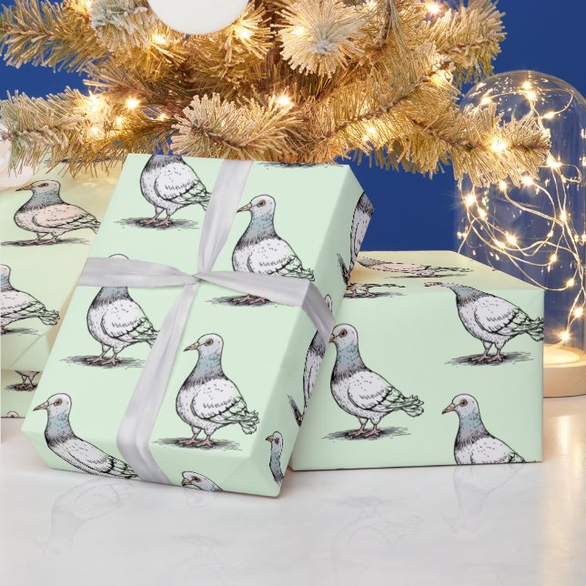 Modernes Design-Muster für Pigeon Geschenkpapier (Feiertage)