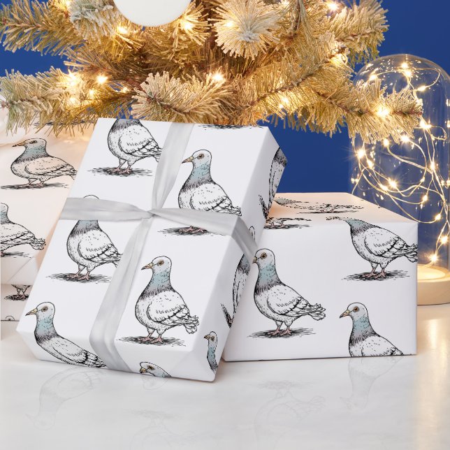 Modernes Design-Muster für Pigeon Geschenkpapier (Feiertage)