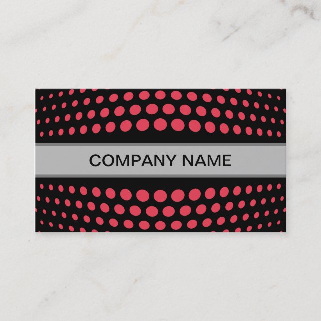 Modernes Design Polka Dot Pattern Visitenkarte (Vorderseite)