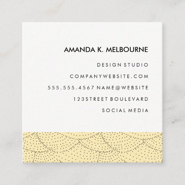 Modernes Design Quadratische Visitenkarte (Vorderseite)