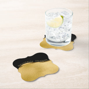 Modernes Design, Schwarz und Gold Untersetzer