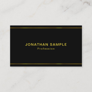 Modernes Design Schwarze Gold Template ausgefeilt Visitenkarte