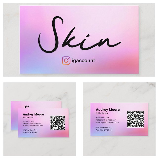 Modernes Design Visitenkarte (Modern Design Esthetician Business Card
)