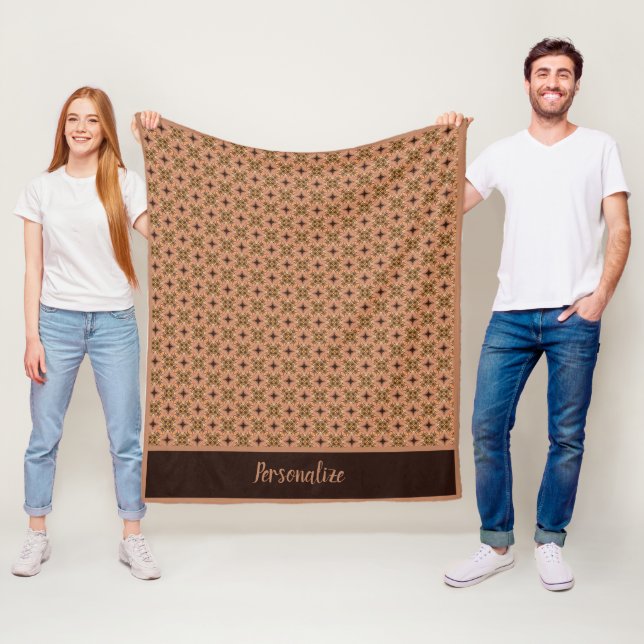 Modernes Design von Sienna & Brown personalisieren Fleecedecke (Beispiel)