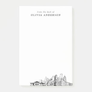 Modernes Detroit Berufliches Geschenk Personalisie Post-it Klebezettel