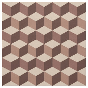 Modernes Diamant-Gitter, Taupe, Brown und Beige Stoff