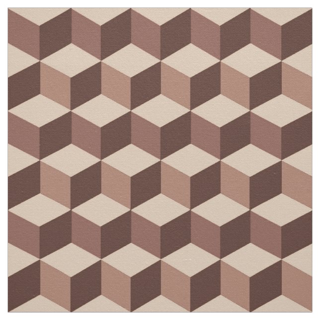 Modernes Diamond Grid, Taupe, Brown und Beige Stoff (Muster)