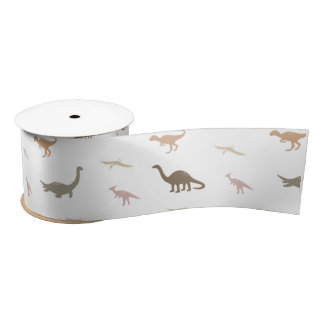 Modernes Dinosaurier Satin Ribbon Satinband