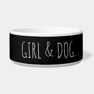 Modernes Dog Girl Einfaches Geschenk Napf