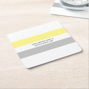 Modernes Dog Lover Labrador Fun Zitat Rechteckiger Pappuntersetzer