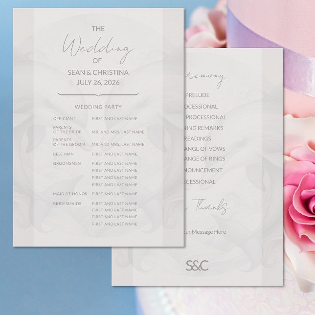 Modernes Dolphin-Hochzeitsprogramm Programm (Von Creator hochgeladen)