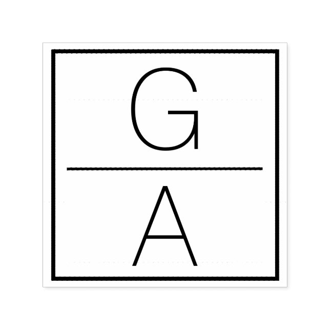 Modernes Doppel-Monogramm-Hochzeitlogo Permastempel (Design)