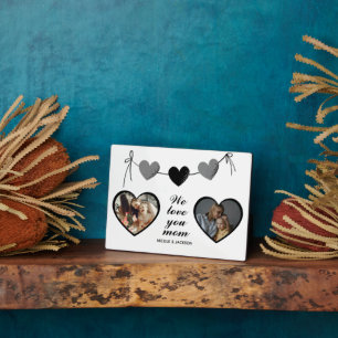 Modernes Doppelherz 2 Fotos Liebe Sie Mama Fotoplatte