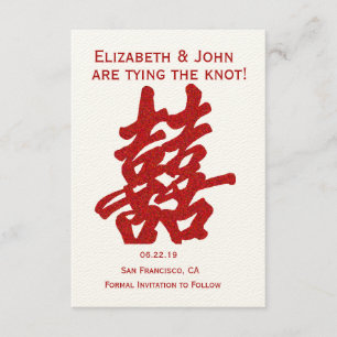 Modernes doppeltes Glück Save the Date